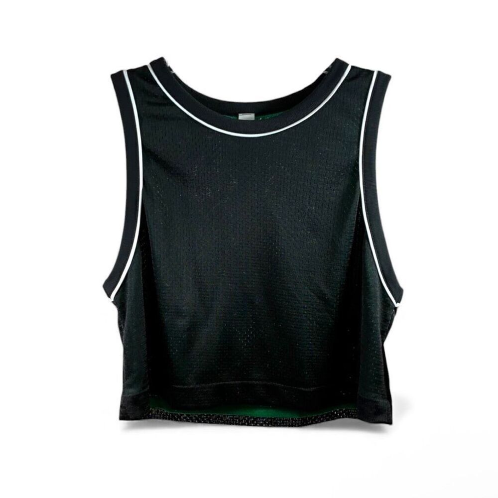 Lululemon NWT Double Layered Mesh Reversible Tank In Black and Green Size M